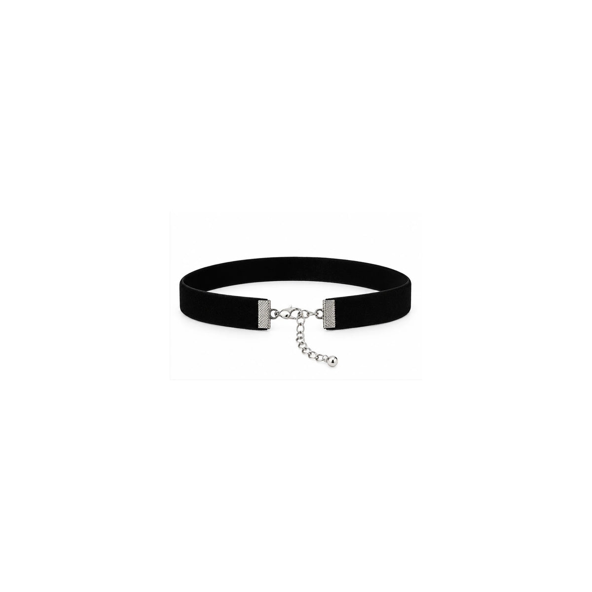 Migant women's black crystal choker necklace back view