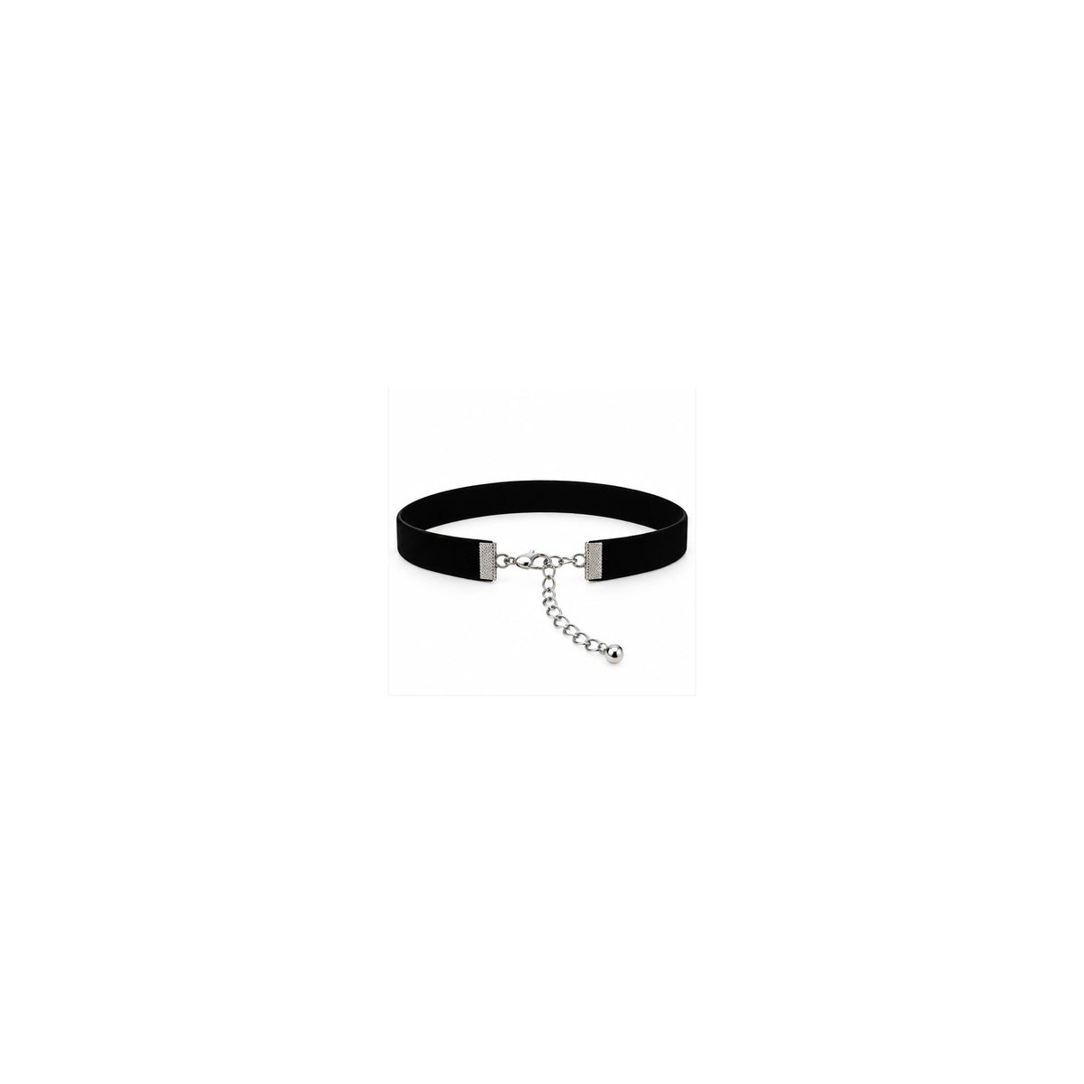 Migant women's black crystal choker necklace alternate back view