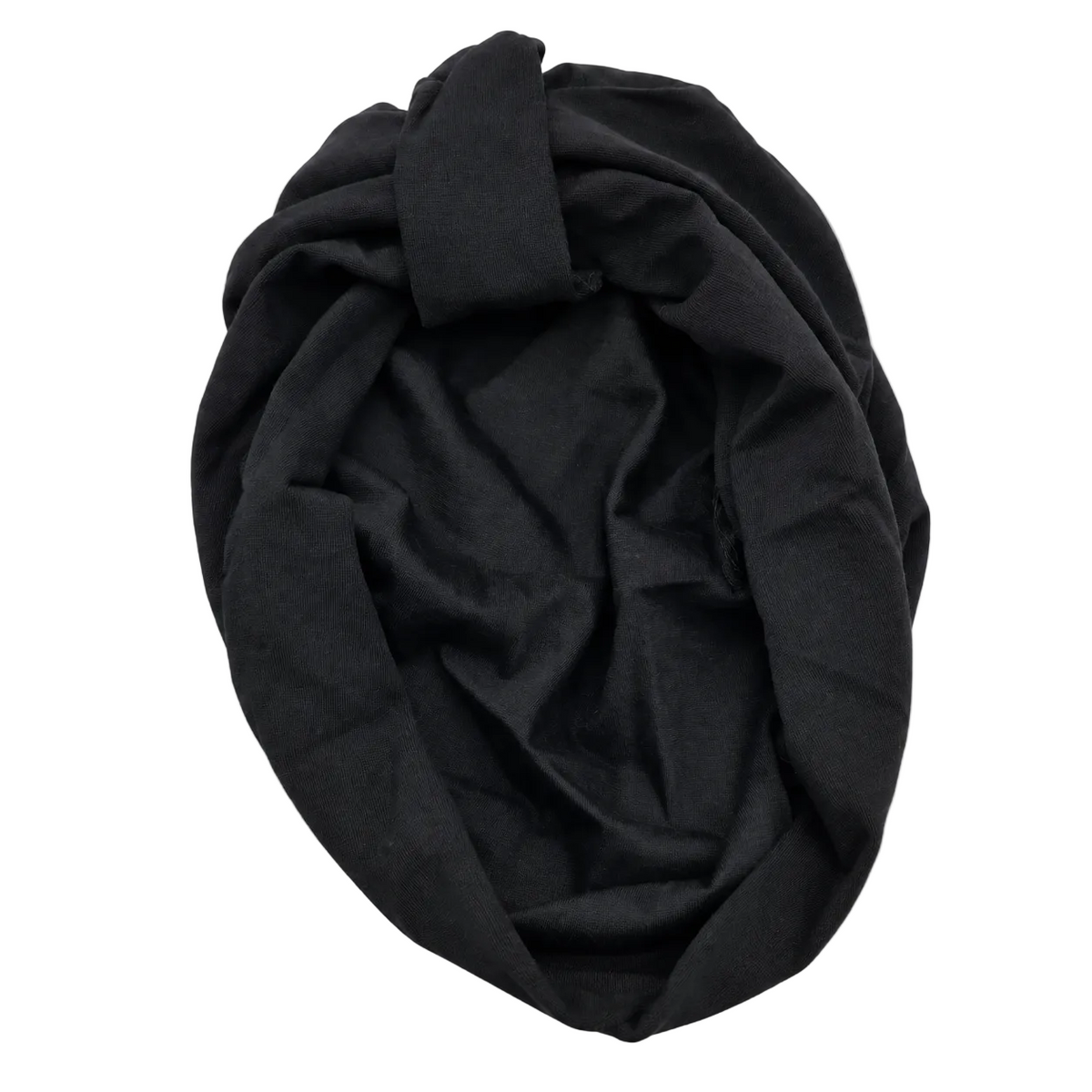Migant black soft knotted turban headband