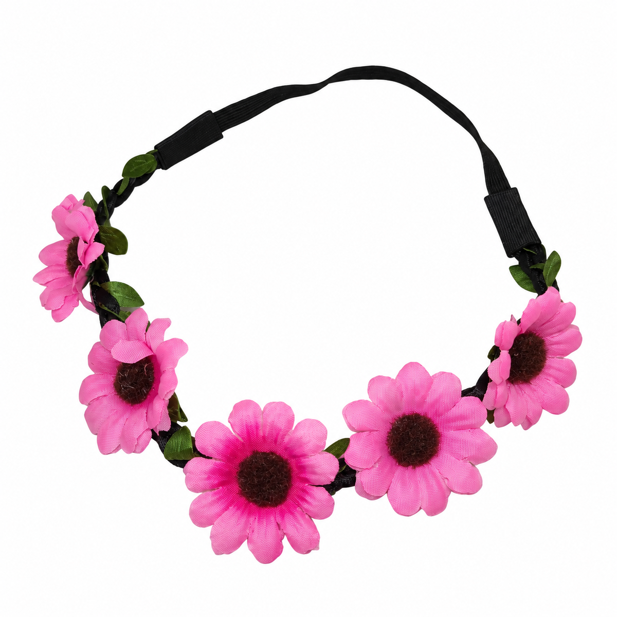 Migant boho floral elastic headband in pink
