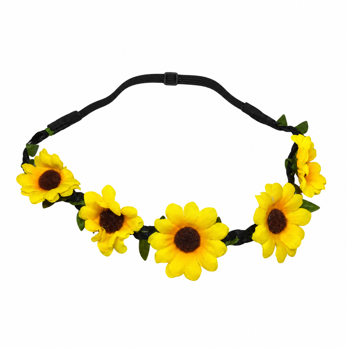Migant boho floral elastic headband in yellow