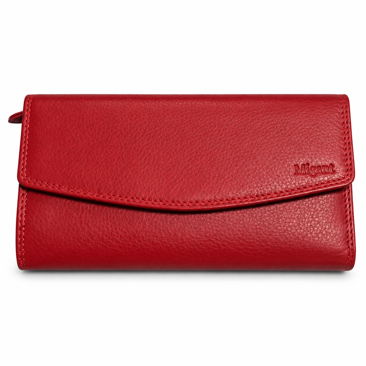 Migant women's flap long wallet in Red