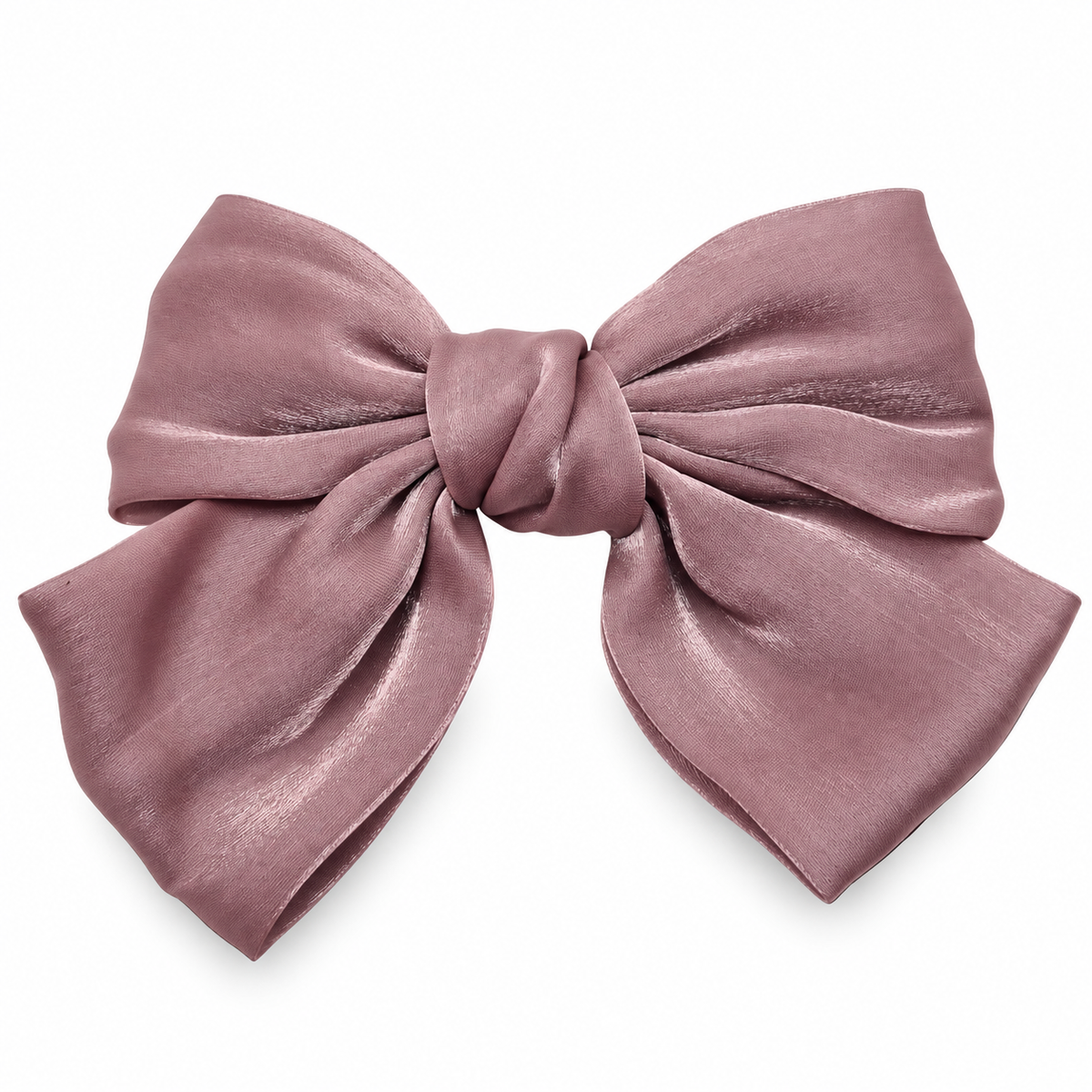 Migant fuchsia satin bow hair barrette