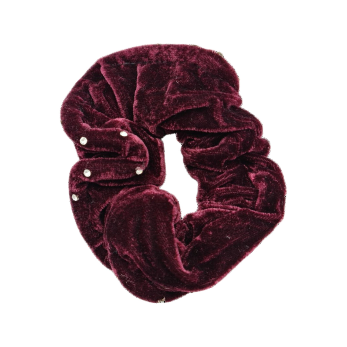 Migant Pearl Velvet Scrunchies – Red