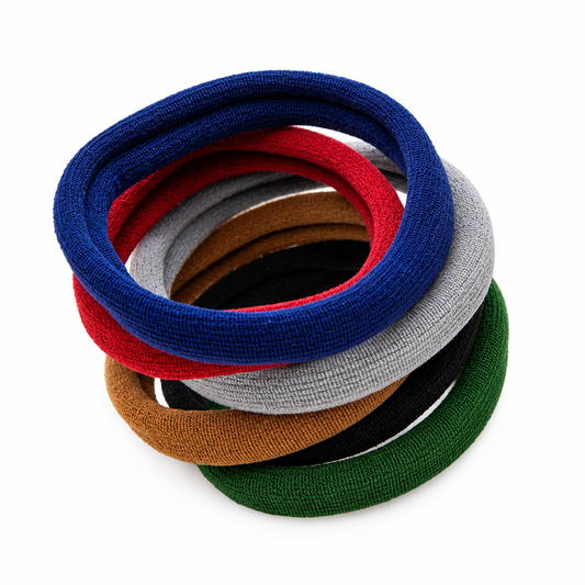 Migant soft fabric hair ties pack of six colors
