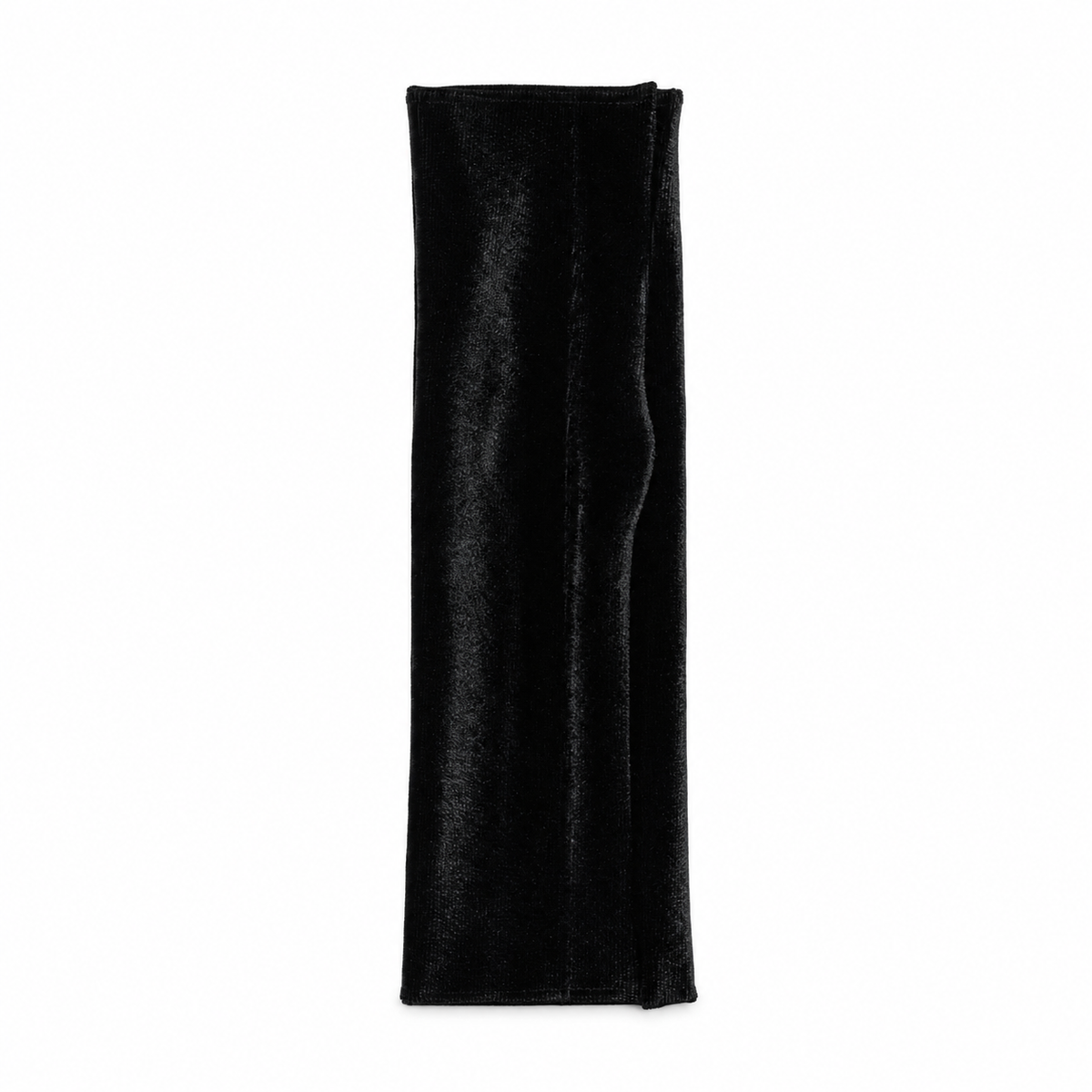 Migant women's wide soft velvet headband in black