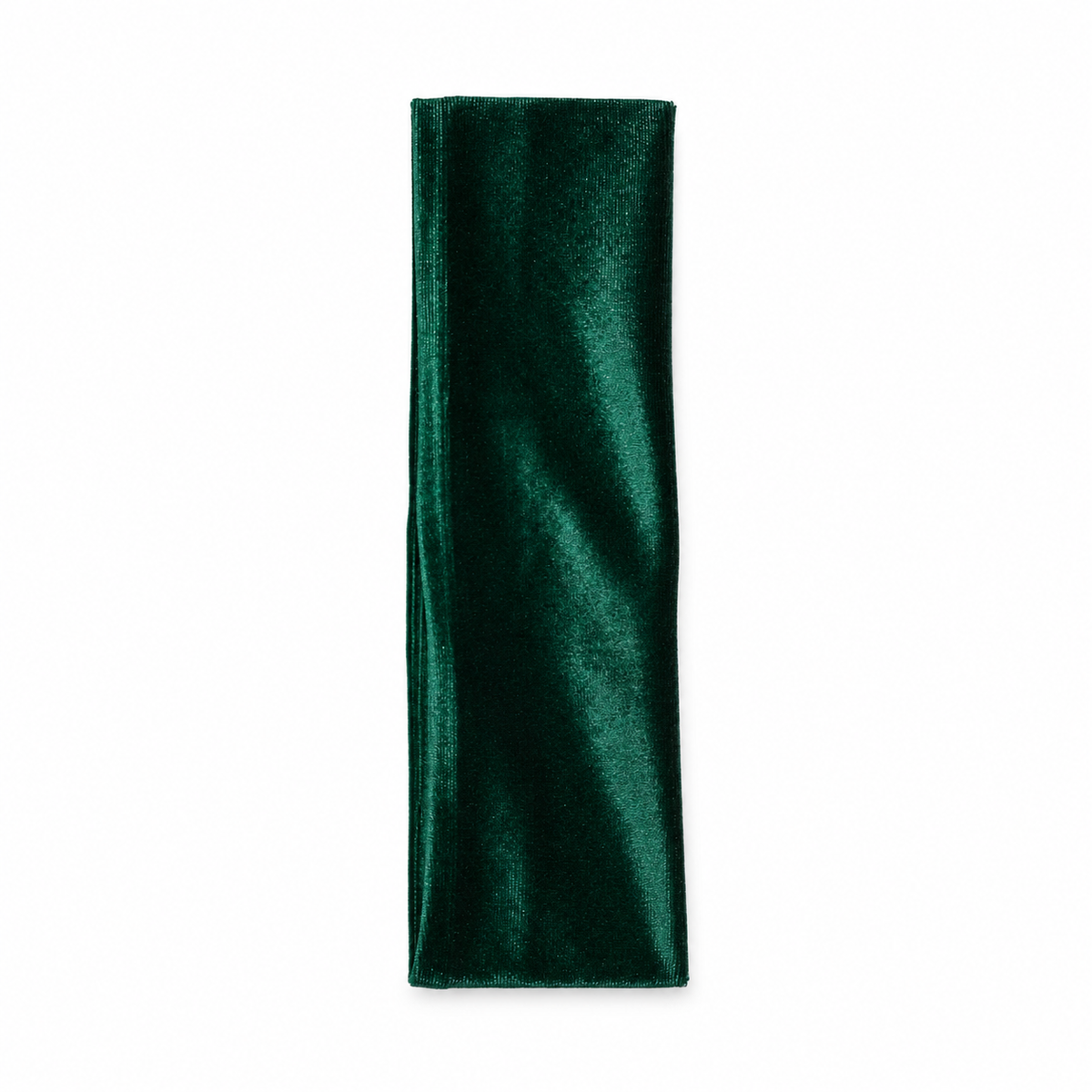 Migant women's wide soft velvet headband in emerald green