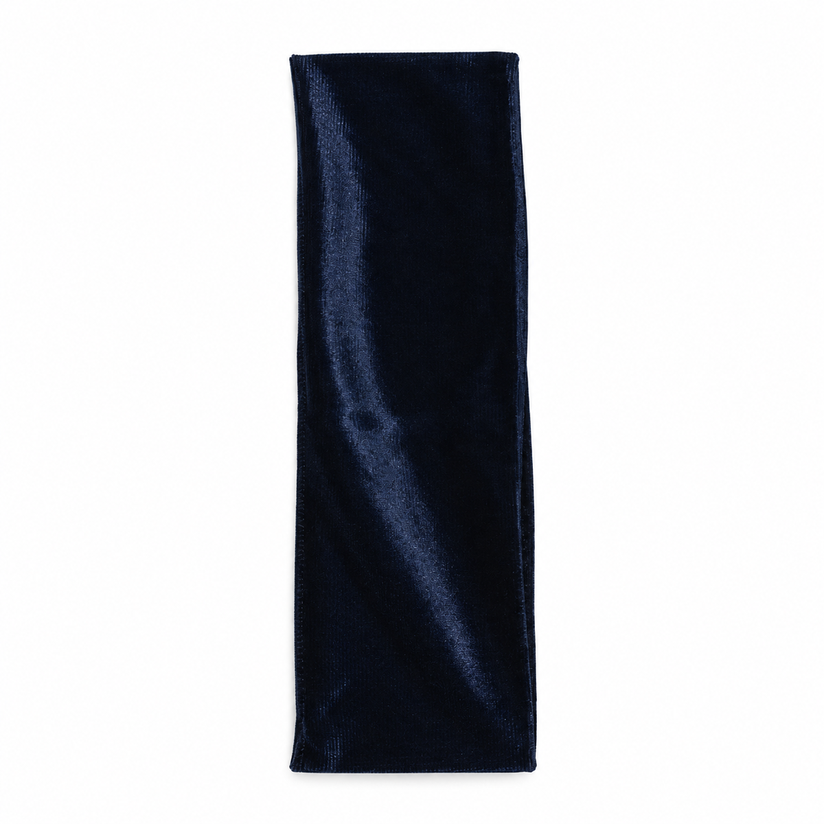 Migant women's wide soft velvet headband in navy blue