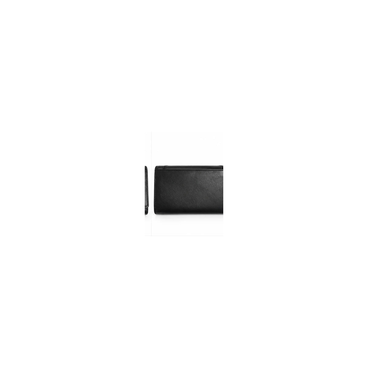 Migant women's long RFID wallet in black - back view