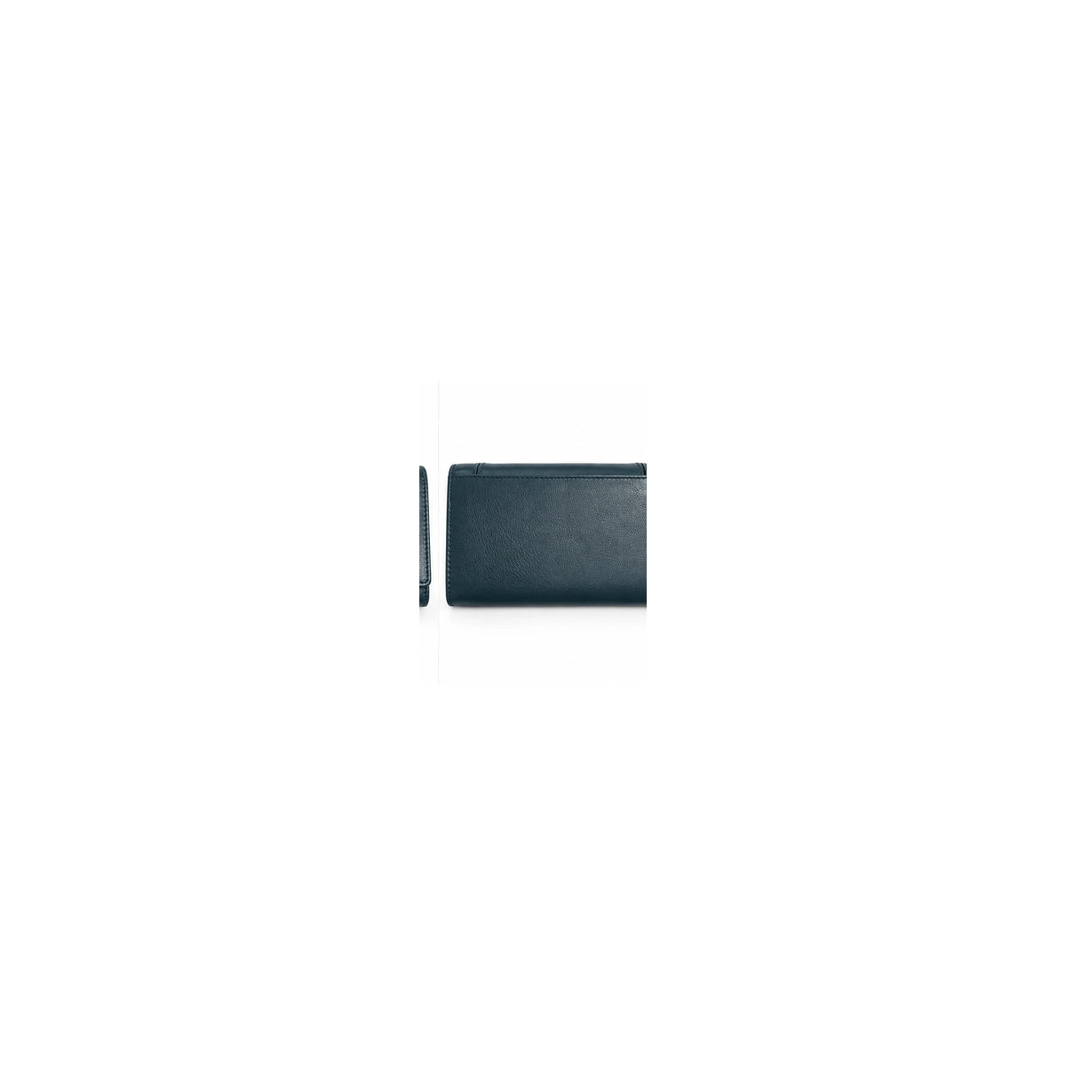 Migant women's long RFID wallet in dark teal - back view