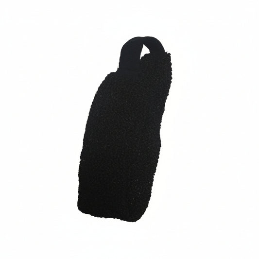 Soft Fuzzy Plush Headband – Black and Gray