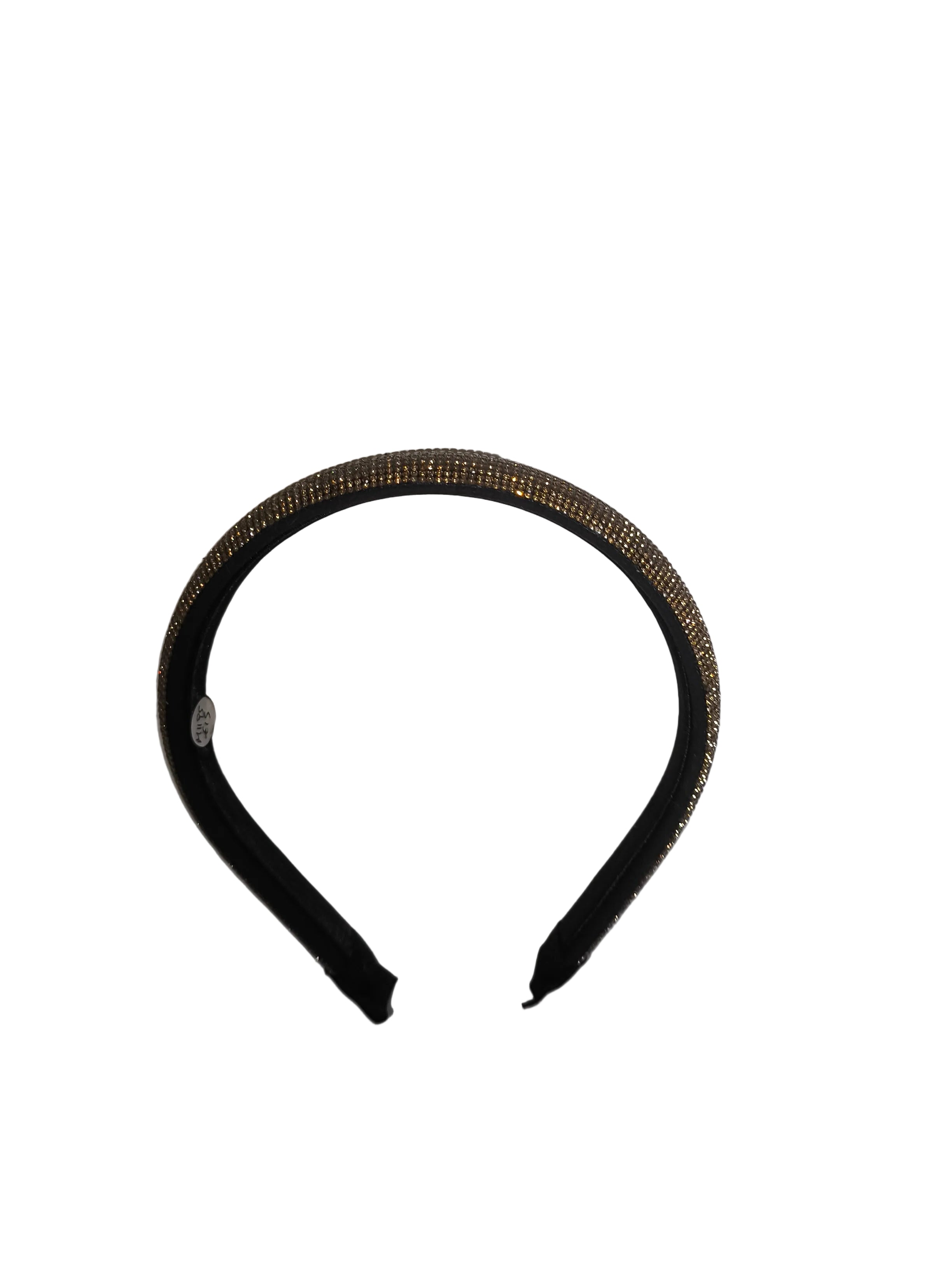 Black & Gold Luxe Slim Headband – Minimal, Elegant & Chic