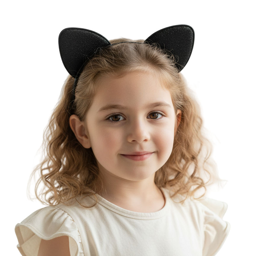 A black hair accessory featuring a garland style with no additional ornaments.