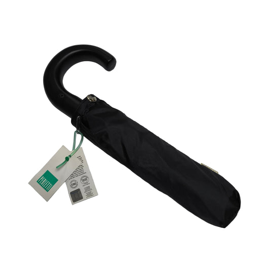 Perletti Classic Black Automatic Umbrella with Curved Handle
