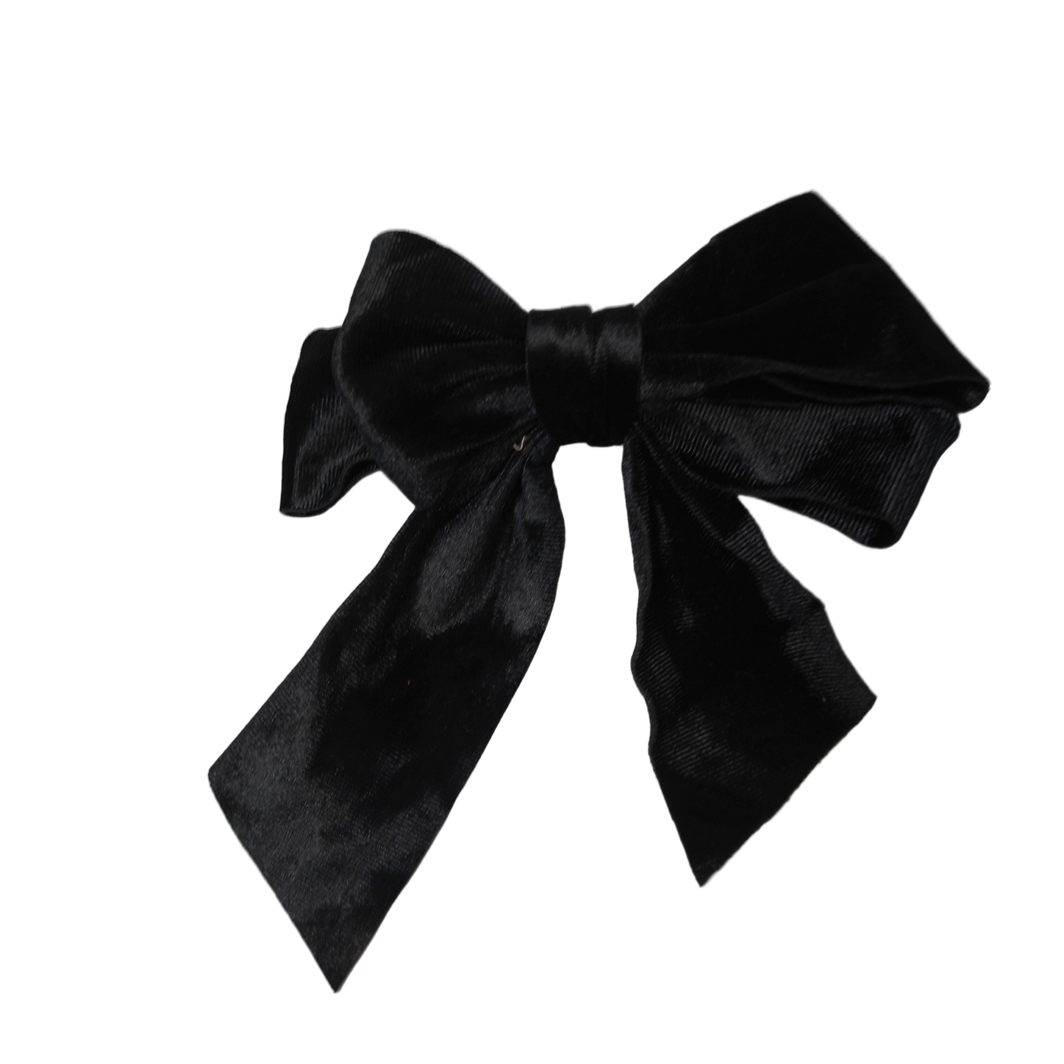 Black bow on a white background