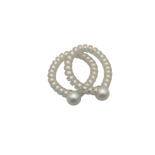Migant Pearl Spiral Hair Ties – Set of 2