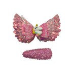 Load image into Gallery viewer, Children hair accessories clip with unicorn
