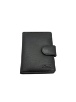 Load image into Gallery viewer, Men genuine leather card wallet 15 card slot and 1 note compartment black color - Migant
