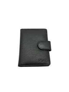 Men genuine leather card wallet 15 card slot and 1 note compartment black color