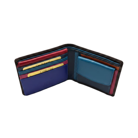 Migant Deisgn Multicolour leather wallet with RFID protection - Migant