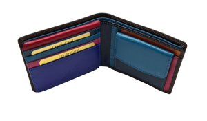Migant Deisgn Multicolour leather wallet with RFID protection - Migant