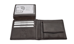 Migant Design Brown and Black leather wallet men 6569 - Migant