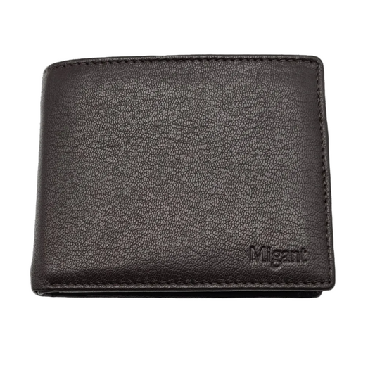 Migant Design Brown and Black leather wallet men 6569 - Migant