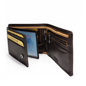 Migant Design brown leather wallet in gift box - Migant