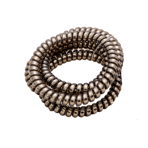 Migant Metallic Gunmetal Spiral Hair Ties – Set of 3