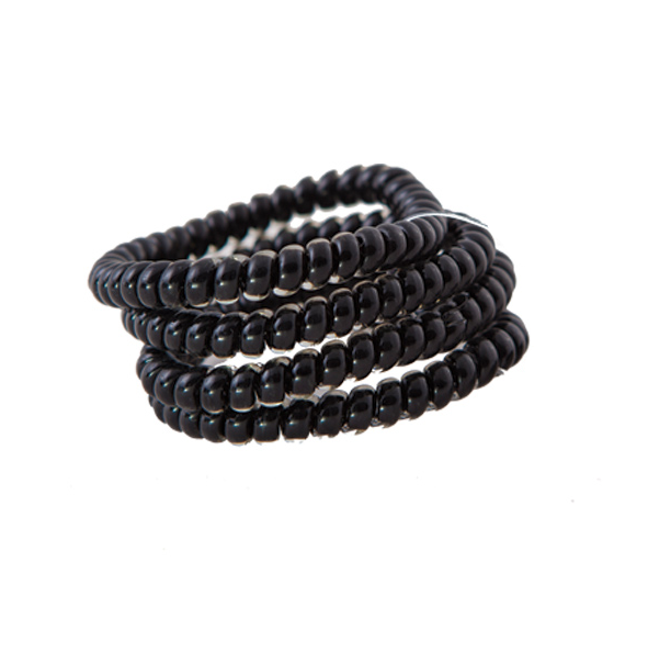 Migant Black Spiral Hair Ties – Set of 3