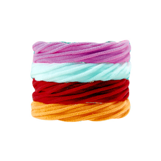 Migant Soft Twisted Fabric Hair Ties – Pack of 4 Colors