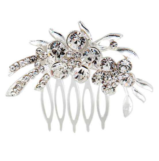 Migant Sparkling Crystal Floral Hair Comb