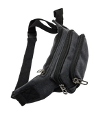 Load image into Gallery viewer, Canvas waist bag dark gray color with 3 zip cases - Migant
