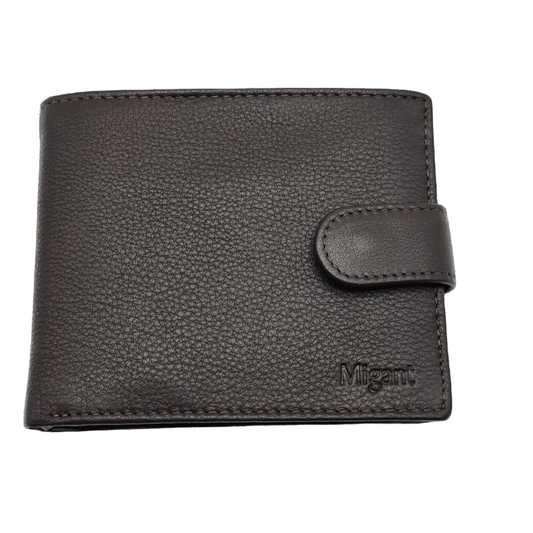 Migant Design Brown leather wallet in box - Migant