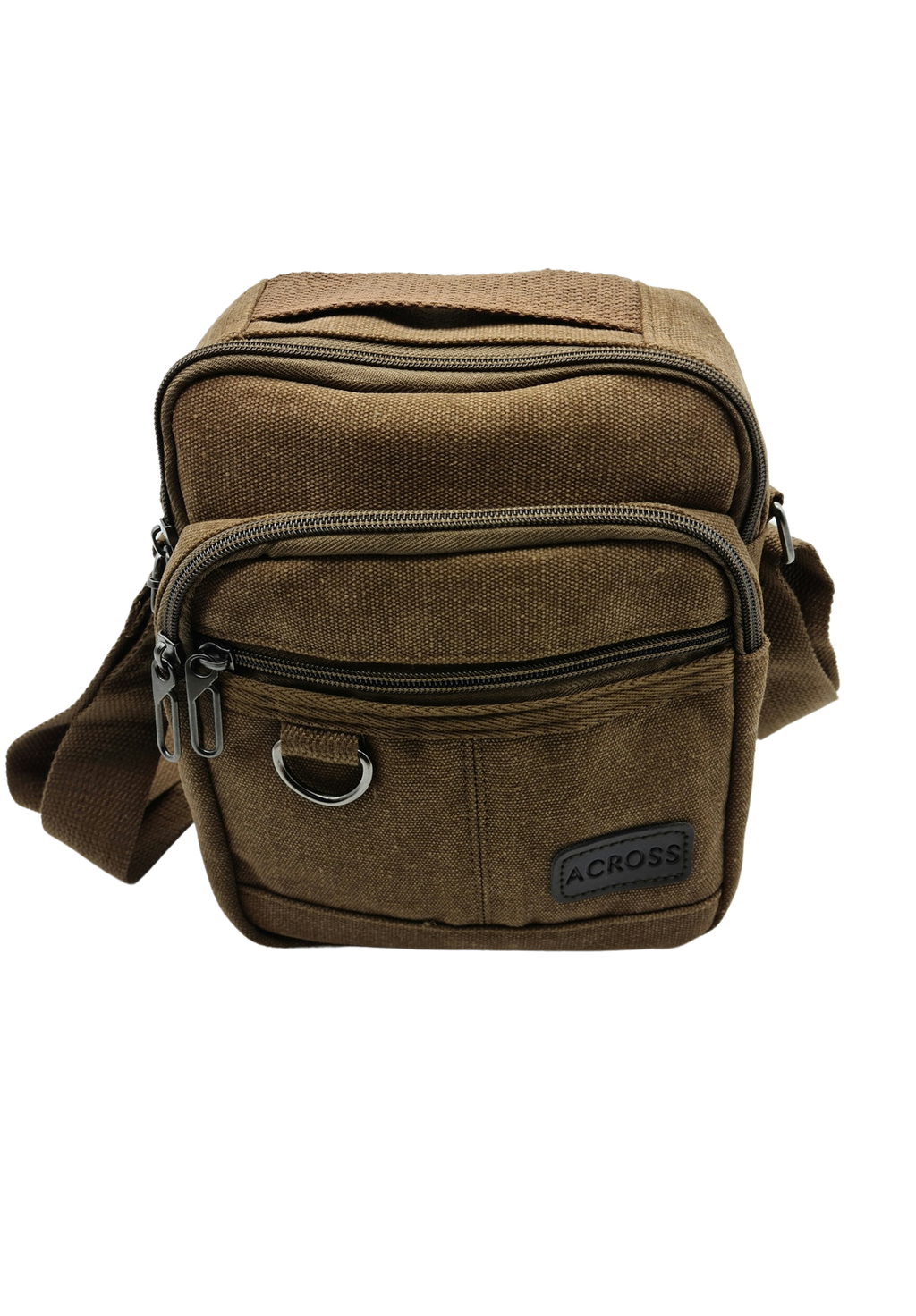 Across Design canvas brown shoulder bag 8020 - Migant